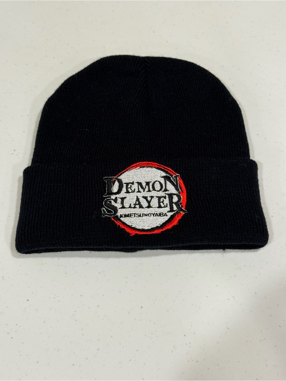 Demon Slayer Kimetsu No Yaiba Anime‎ Beanie Black Rib Knit Hat Unisex One Size